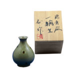 加藤泰一氏作 飛青磁 一輪挿し | 願生舎のお買い物広場